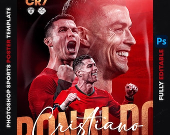 Editable Sports Poster Template PSD: Customizable Photoshop Design