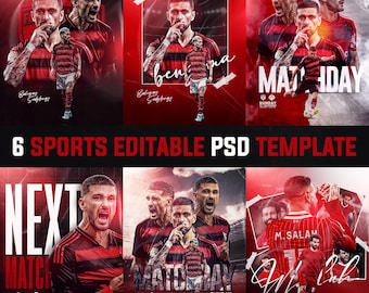 Editable Sports Poster Template: Customizable Photoshop Design (PSD Download)