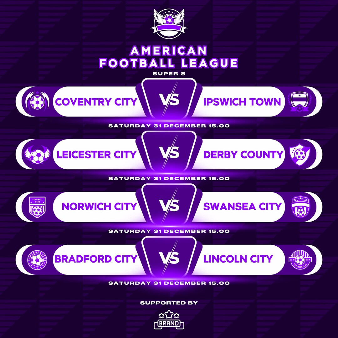 Fixture Post Football Football Match Schedule Canva Template, Soccer Fixture Instagram Post ...