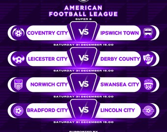 Football Match Schedule Canva Template, Soccer Fixture Instagram Post, Sports Tournament Fixture, Soccer Match Fixture (Digital Download)