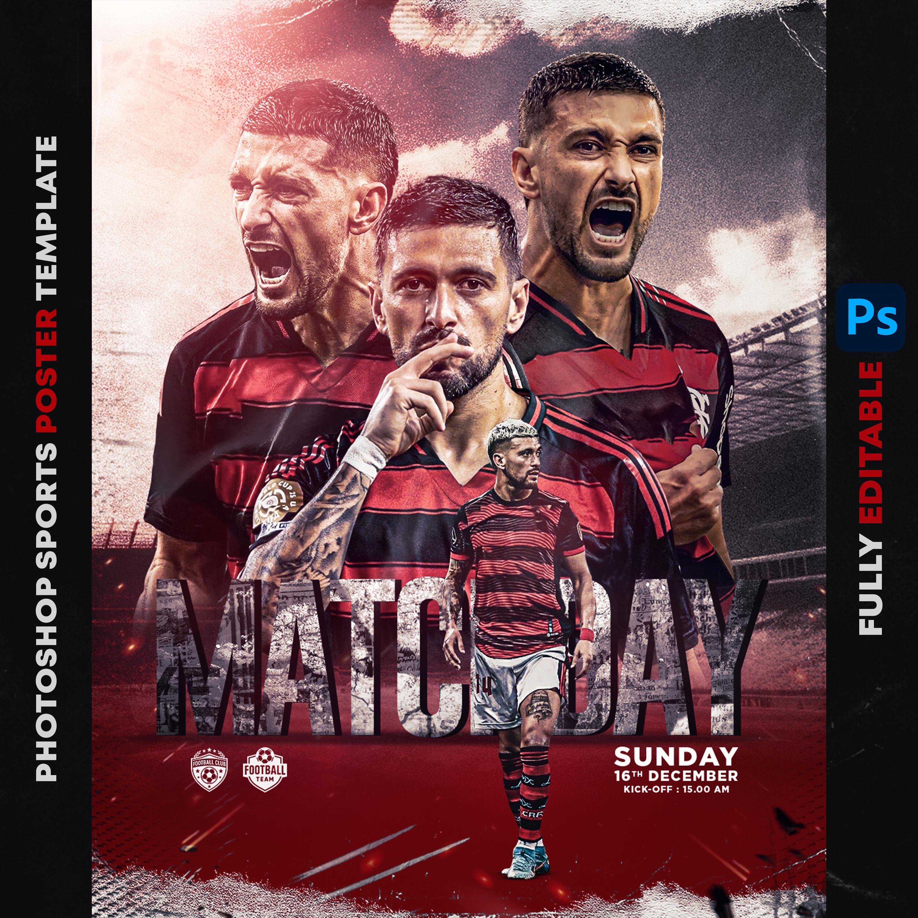 Editable Sports Poster Template: Customizable Photoshop Design (PSD ...