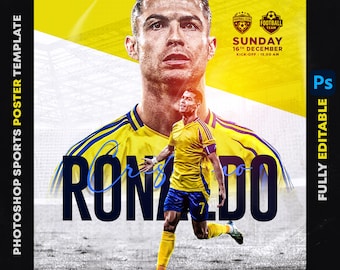 Editable Sports Poster Template PSD: Customizable Photoshop Design