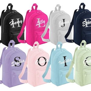 Personalised Backpack with Initial and Name, Kids Custom School Backpack, Children Toddler Nursery bag, Pets Bag, Kids Day Care backpack