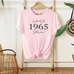 60th Birthday Gift T-Shirt, Limited Edition 1965 Birthday Top, Official 60 Years Old Tshirt, Birthday Present for Men Women, Personalised