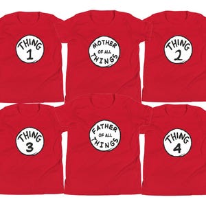 Personalisiertes Thing 1 Thing 2 T-Shirt: Kundenspezifisches Buch-Tag-T-Shirt