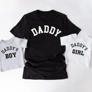 Personalised Daddy T-Shirt, Daddy&#39;s Girl, Daddy&#39;s Boy, Father Daughter, Father Son, Parent Child Tshirt, Father&#39;s Day, Dad Kids Matching Tee