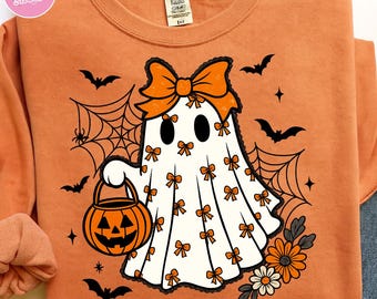 Lace Ghost Coquette PNG: Girly Halloween Sublimation (Digital Download