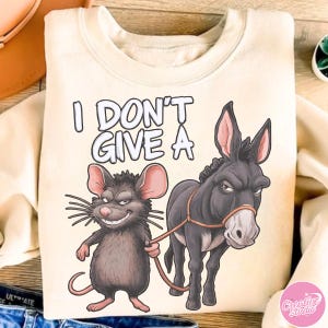 Jag bryr mig inte en skit, sarkasm, roliga skjortor, design, digital nedladdning, clipart, sublimering, rolig åsna, PNG, udda presentidé, design, trendigt bild 2