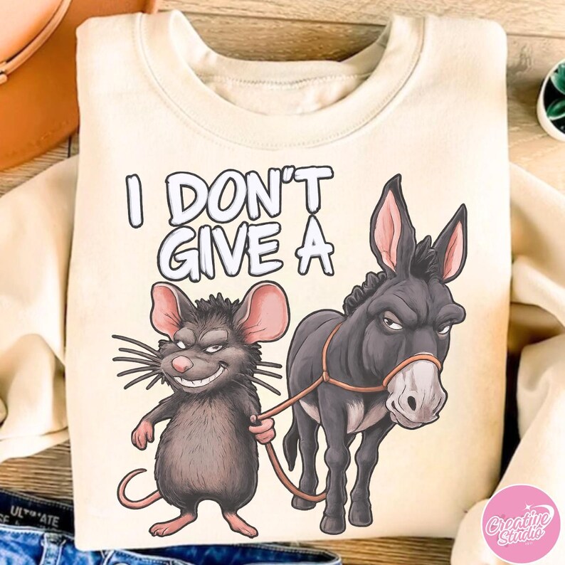 Jag bryr mig inte en skit, sarkasm, roliga skjortor, design, digital nedladdning, clipart, sublimering, rolig åsna, PNG, udda presentidé, design, trendigt bild 2
