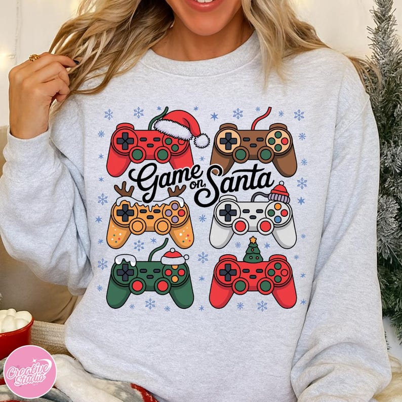 15 Christmas Gamer PNG Bundle Video Game Controller Sublimation Design ...