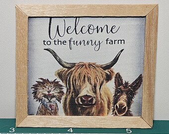 Decoración de pared en miniatura "Funny Farm" para sala de estar, escala 1:12