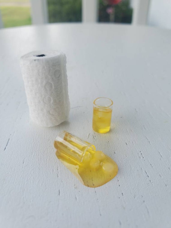 Miniature Mishaps 1:12 Scale Spilled Lemonade - Etsy