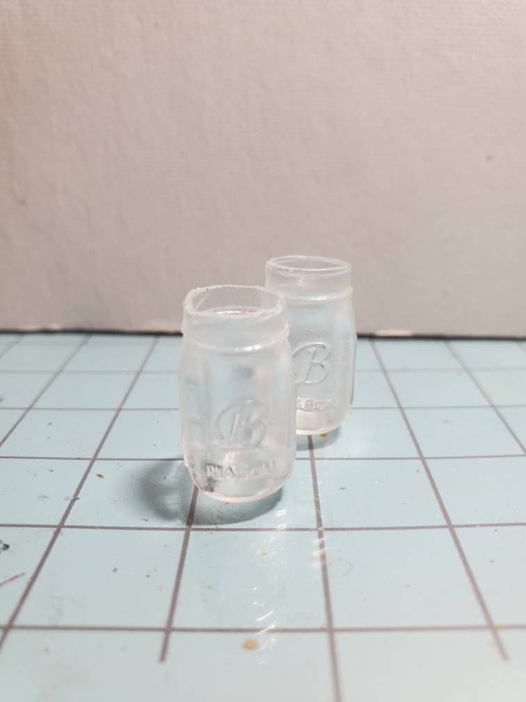Dollhouse Miniature Medium Mason Canning Jar with Removable Lid FA80362 
