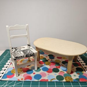 Miniature 1:12 scale, confetti style rug, 4x6