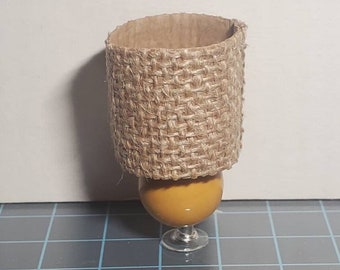 Lámpara casa de muñecas, sin iluminación, boho amarillo, escala 1:12