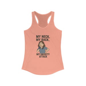 Funny Anxiety Racerback Tank Top: Women&#39;s Workout Apparel