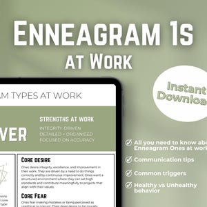 Enneagram Type One at Work | Digital Download | Strengths, Triggers, Communication Tips | Workplace Personality Resource