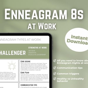 Enneagram Type Eight at Work | Digital Download | Strengths, Triggers, Communication Tips | Workplace Personality Resource