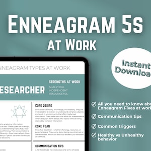 Enneagram Type Five at Work | Digital Download | Strengths, Triggers, Communication Tips | Workplace Personality Resource