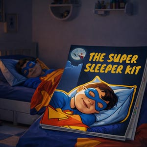 Tabel met bedtijdrituelen voor kinderen – Superhero Sleep Reward Kit (afdrukbare pdf)