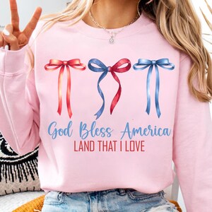Gud välsigne Amerika PNG | Flörtig 4 juli-rosettdesign | Patriotisk amerikansk flagga Clipart | Retro USA-sublimering nedladdning