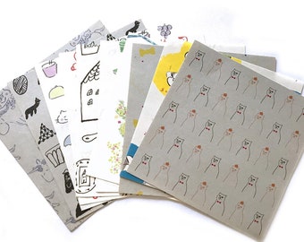 Scrap Pack - Japanese rice and origami paper ephemera, (10pieces)