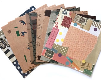 Scrap Pack 3- Japanese rice and origami paper ephemera, (10pieces)