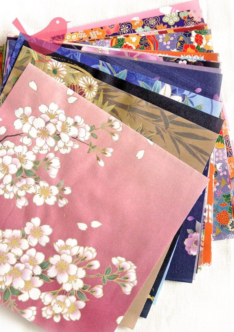 Scrap Pack Japanese origami paper ephemera paper scraps Lot Etsy