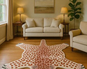 Hand-Tufted Leopard Rug | 100% Wool Animal Accent Rug