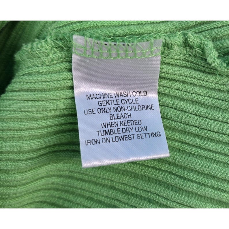 Vtg Energie Juniors XL Green Off Shoulder Top Shirt Fitted Ribbed Y2K Stretch image 4