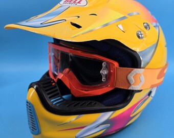 Vintage BELL MOTO STAR 3 Motocross Motorcycle Helmet 7 3/8 59cm