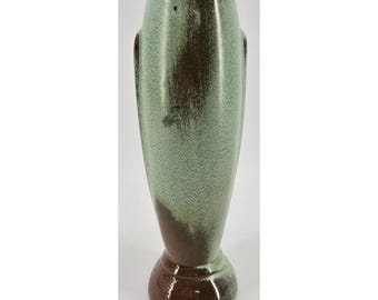 VTG Frankoma Pottery MCM Vase # 43 Plainsman Sea Foam Grün Krokus Torpedo 6,5 x 20,3 cm