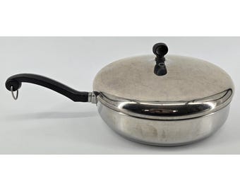 VTG Farberware Aluminium plattierte 10 "Stopfpfanne mit Deckel USA Rostfrei Schwer 90er Jahre