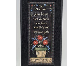 VTG Jo Moulton ingelijste muurkunst 'Ones You Love Are Life's Gifts' zwart