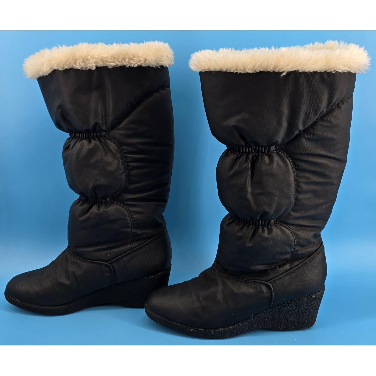 VTG mens UNISEX k PUFFER MID CALF SHERPA LINED LEATHER WATER RESISTANT 8 Y2k Winter Boots - Etsy main image 2