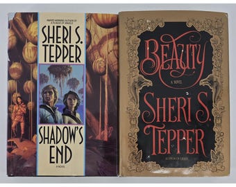 2 Sheri S. Tepper Books Shadow's End, Beauty Fantasy Sci Fi 90s HC DJ Novels 1st