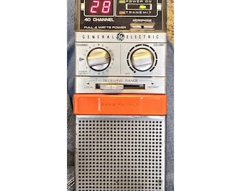 VTG GE Hilfe Notfall CB Radio 3-5908A 40 Kanal 2-Wege w / Box Schnur Funktioniert