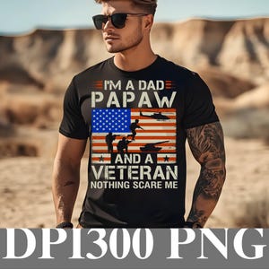 Patriotic Veteran PNG: Military Grandpa Design (Digital Download)