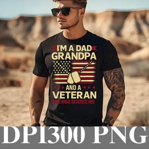 Patriotic Veteran PNG: USA Flag Soldier, Dad Grandpa Design (Digital Download)