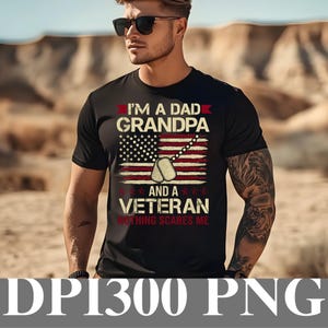 Patriotic Veteran PNG: USA Flag Soldier, Dad Grandpa Design (Digital Download)