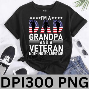 Patriotic Veteran PNG: USA Flag Soldier, Dad Grandpa Design (Digital Download)