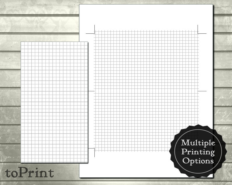 5mm Square Grid And Dot Grid Personal Size Printable Planner Etsy Sweden