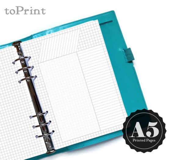 printed square grid or dot grid planner inserts with blank etsy blank grids