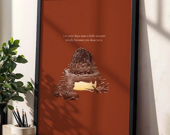 A Sweeter Day – Inspirational Dessert Art Print I iPad wallpaper, Printable Wall Art, Digital Download