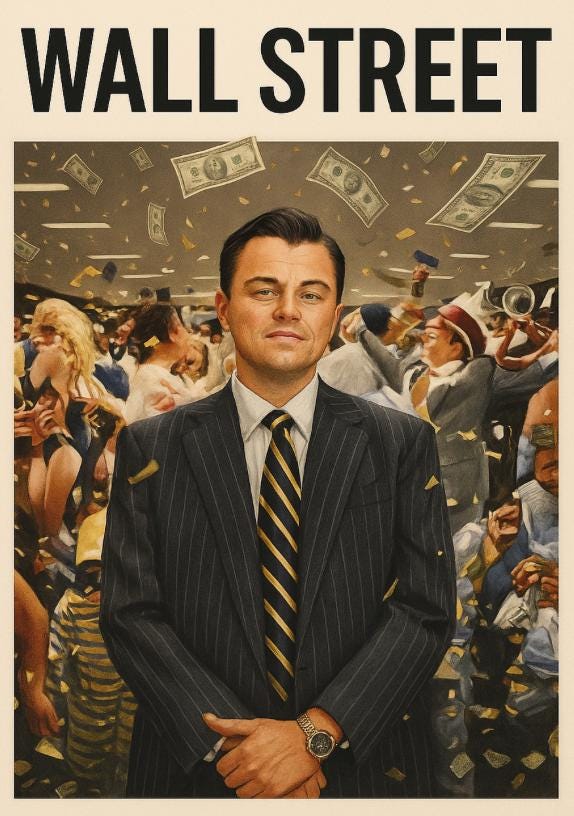 Wolf of Wall Street Inspired Wall Art. Finance Aesthetic Printable