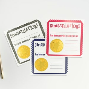 Gold Star Card