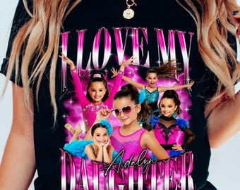 Custom "I Love My Daughter" Comfort Colors Tee: Bootleg Rap Style