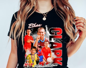Custom photo Soccer Senior 2026 Bootleg PNG, Your picture graduation Soccer mom Soccer dad shirt design, personalized senior night png