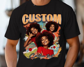 Custom Graphic Photo Shirt: Vintage Style Personalized Portrait Gift