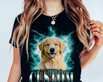 Custom Golden Retriever Dog Bootleg PNG, Your picture cute Golden Retriever shirt design, personalized your pet design, dog mom, dog dad